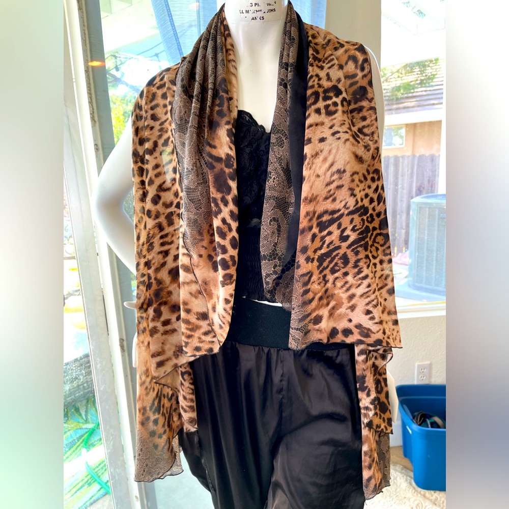 Leopard scarf wrap